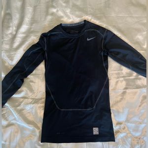 Nike Men's Small Compression Long Sleeve Black Dry fit Shirt